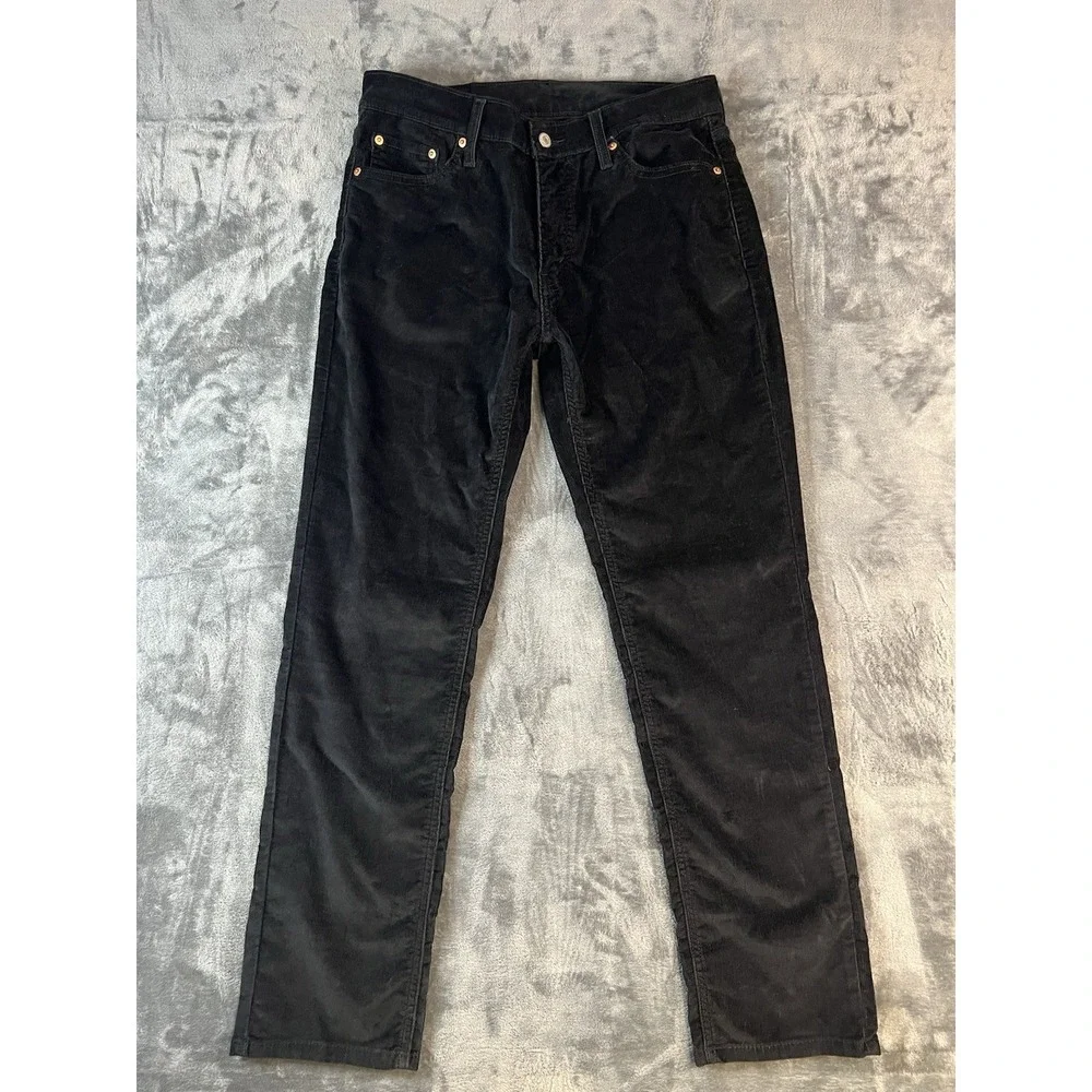 Levi's 514 Corduroy Pants Mens 30x32 Heritage Dark Black Straight